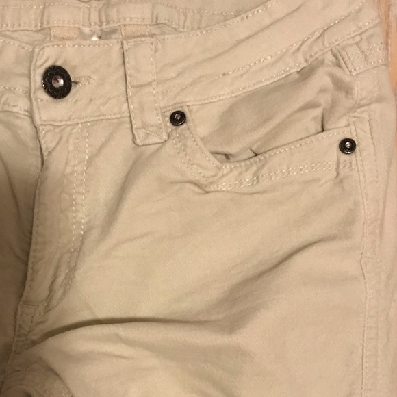 Cream Velour Jeans - sz 10 - Picture 3 of 4